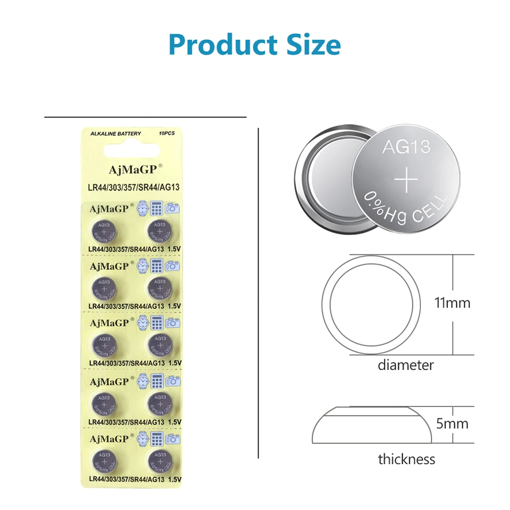 Щелочные батарейки LR44, 100 в, AG13, 76A, G13, G13A, D76A, PX76A, A76, GPA76, 1166A, RW82, 1,5, L1154, 4276 шт.