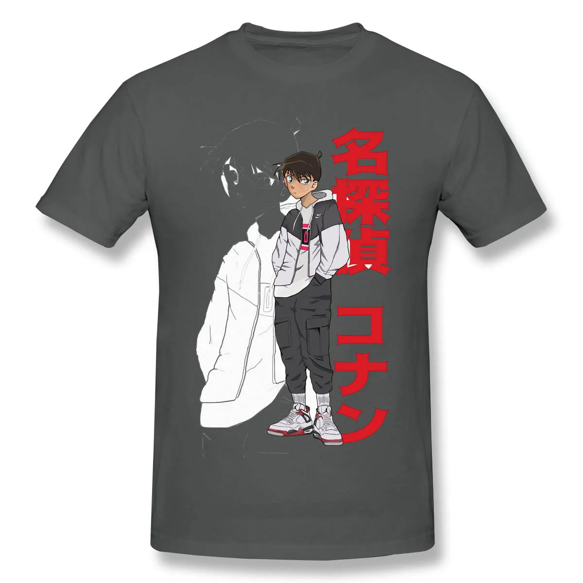 Shinichi Kudo Anime Clothes Design Janpanese Anime Detective Conan Suspense Manga Cotton Men T-Shirt