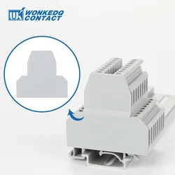 UK 더블 레벨 D-UKK 3/5 DIN 레일 터미널 블록 액세서리 엔드 커버, D-UKK3/5 엔드 배리어 플레이트, UKK3 UKK5 커넥터, 100 개