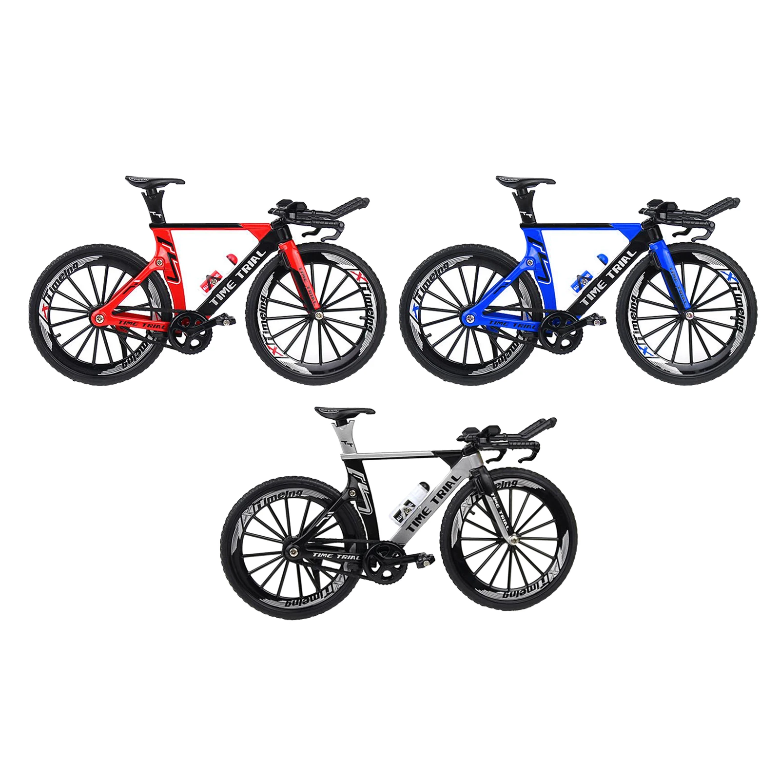 1/10 Scale Miniature Mountain Bike Toys Miniature Finger Mountain Riding Bike Model Toy for Boys Girls