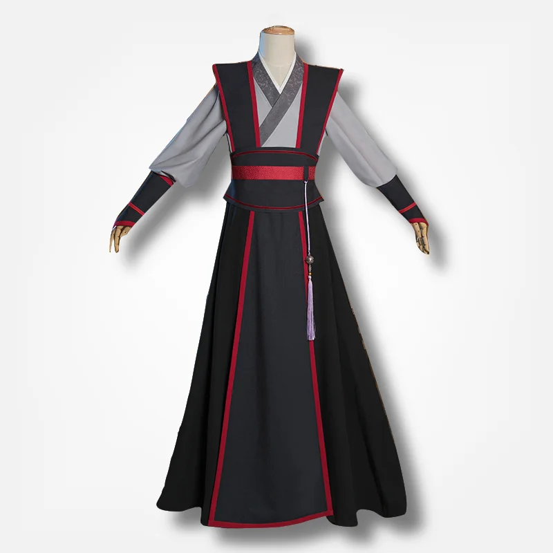 FREE shipping Mo Dao Zu Shi Cosplay Wei Wuxian Young Grandmaster of Demonic Cultivation Costume Men Anime Wei wuxian Wig shoes