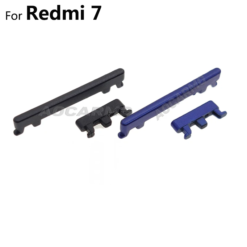 Aocarmo For Xiaomi Redmi 7 7A Power On Off Button + Volume Up Down Switch Side Key Replacement Part