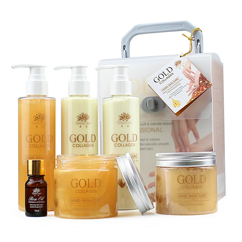 Ensemble de soins professionnels pour la peau des mains, crème de gIslande, huile essentielle de rose, hydratant, blanchissant, massage, pédicure, manucure, spa