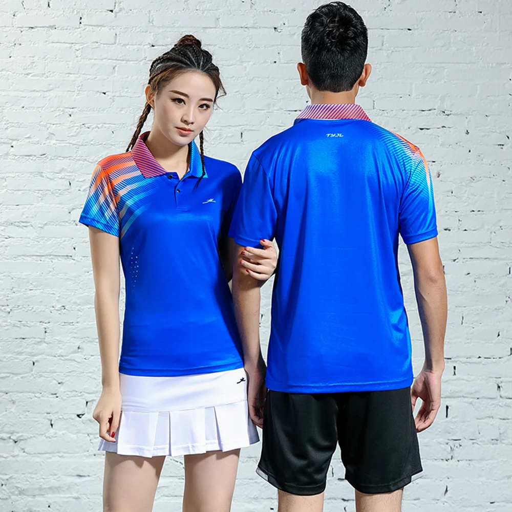 New Badminton shirts Men /Men polo tennis shirt sports clothes Quick dry table tennis t-shirt youthTennis ladies wear shirts