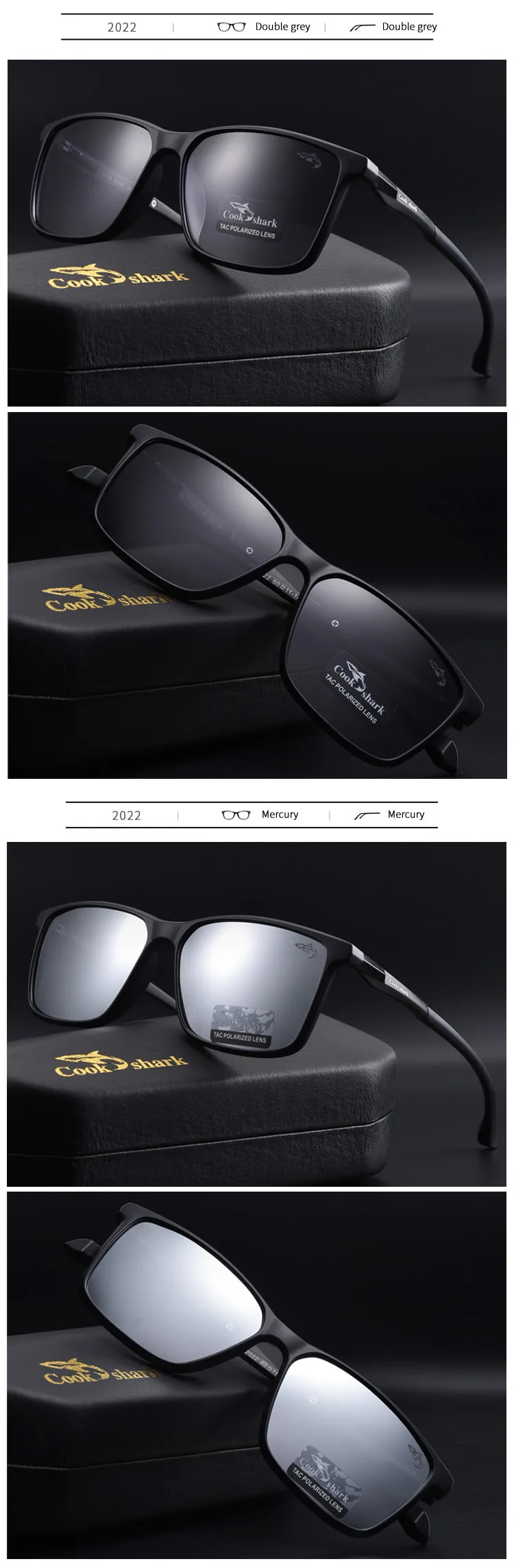 Kochen Shark Polarisierte Sonnenbrille männer Fahren Fahrer Gläser Männer der Trend UV Schutz Sonnenbrille – Detail 7