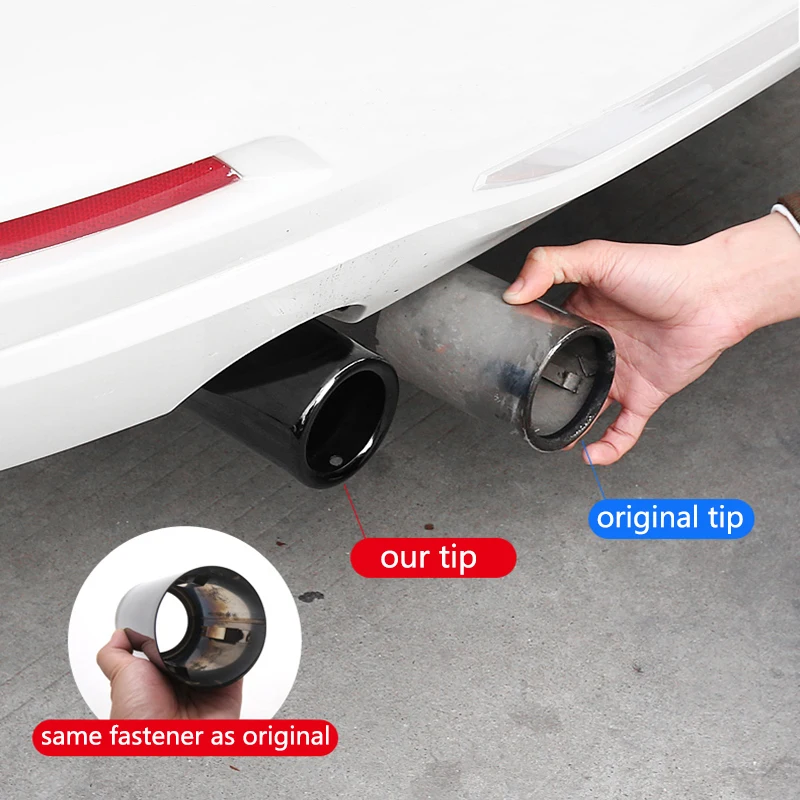 Car-Styling Rear Exhaust Pipe Cover Trim Frame For BMW 1 2 3 4 5 7 Series X1 3GT F20 F22 F30 F32 F34 F10 F48 G30 G11 Accessories