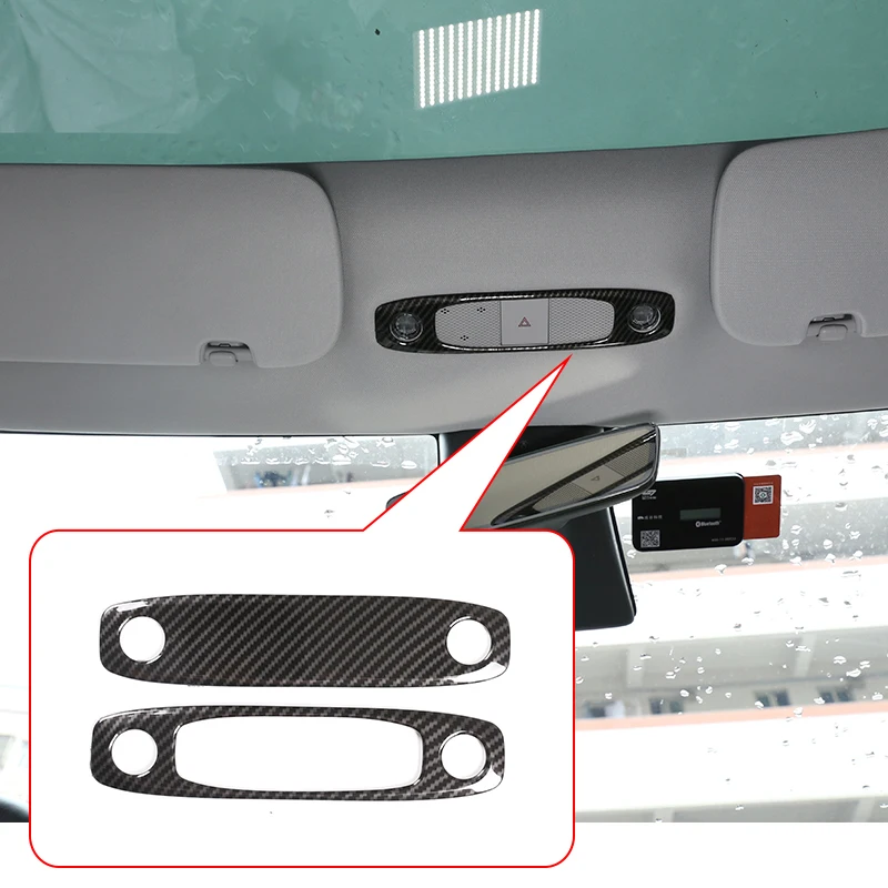 

Car-Styling Front Head Reading Light Cover Frame Cover Trim Sticker ABS Carbon Fiber For Tesla Model 3 Car Accessories Interior