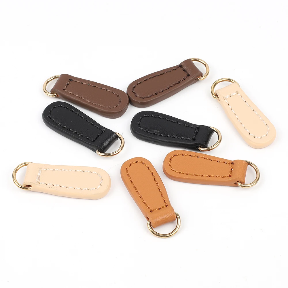 5pcs Luggage Side Clamp Leather Buckle Tabs Shoulder Bag Strap Hang Hook DIY Zipper Puller Manual Purse Accessories