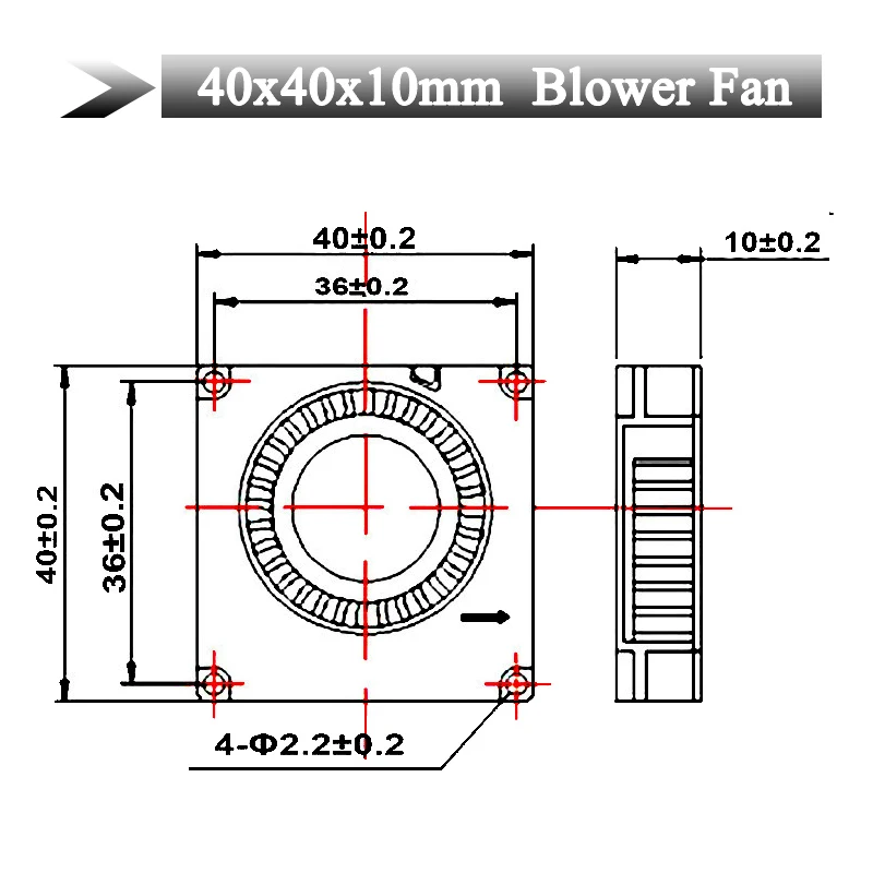 5Pcs/Lot Gdstime DC 24V Radial Fan 40mm 40x40x10mm Ball Bearing 3D Printer Cooler 4cm 40mmx10mm Micro Turbo Blower Fan