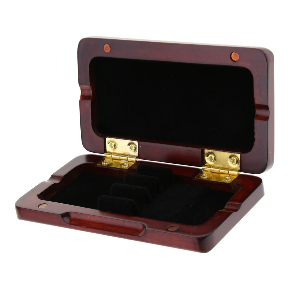 Wooden Oboe Reed Case Holder Box for 3pcs Reeds Hold Musical Gift Oboe Reed Case for 3pcs Reeds Strong Rosewood Oboe Reed Case