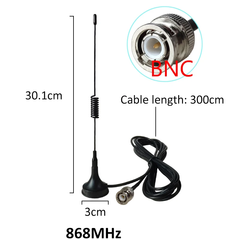 868Mhz 900-1800 Mhz LORA  Antenna 5dbi SMA Male female 300cm Cable 868 mhz 915 IOT antena Sucker Antenne base magnetic antennas