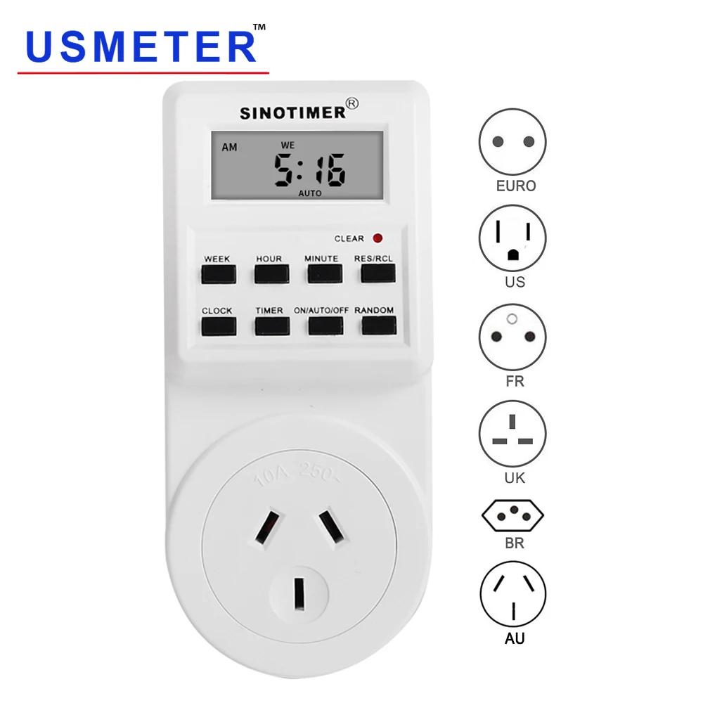 TM516 Digital Timer Plug Weekly Programmable Electrical Wall Plug-in Power Socket Timer Switch Outlet Time Clock 220V 110V  EU