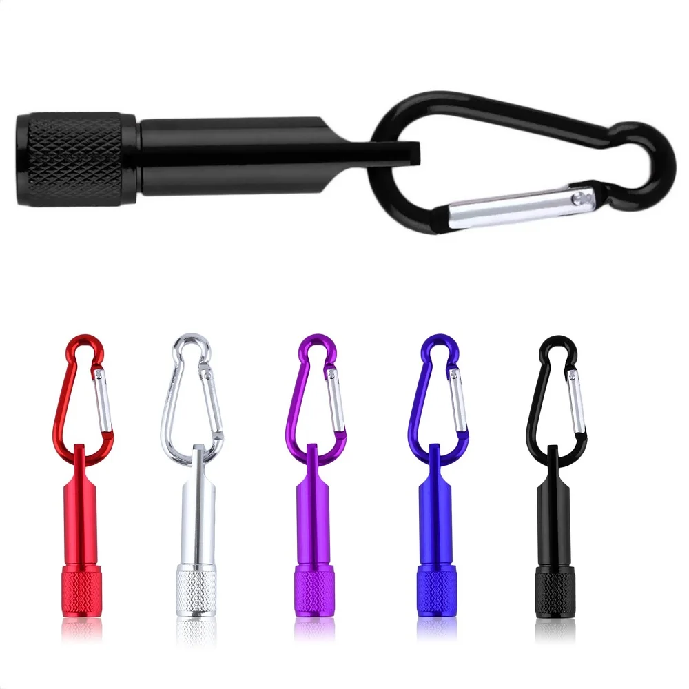 Colorful Super Bright Mini Portable LED Camping Flashlight Aluminum Keychain Keyring LED Light Self defense Torch Lamp outdoor