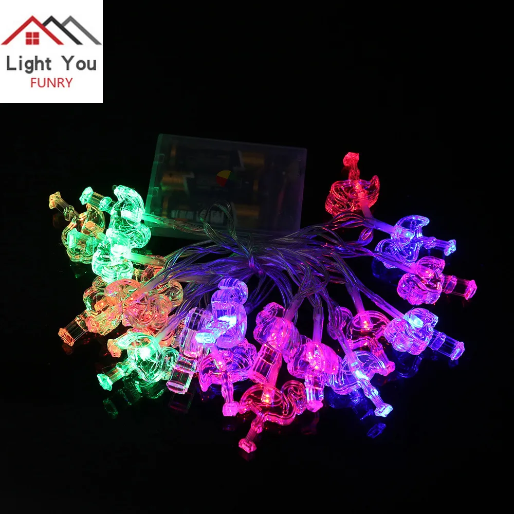 20LED Flamingo Model Batterij Doos Licht String Party Holiday Home Decoratie Light String