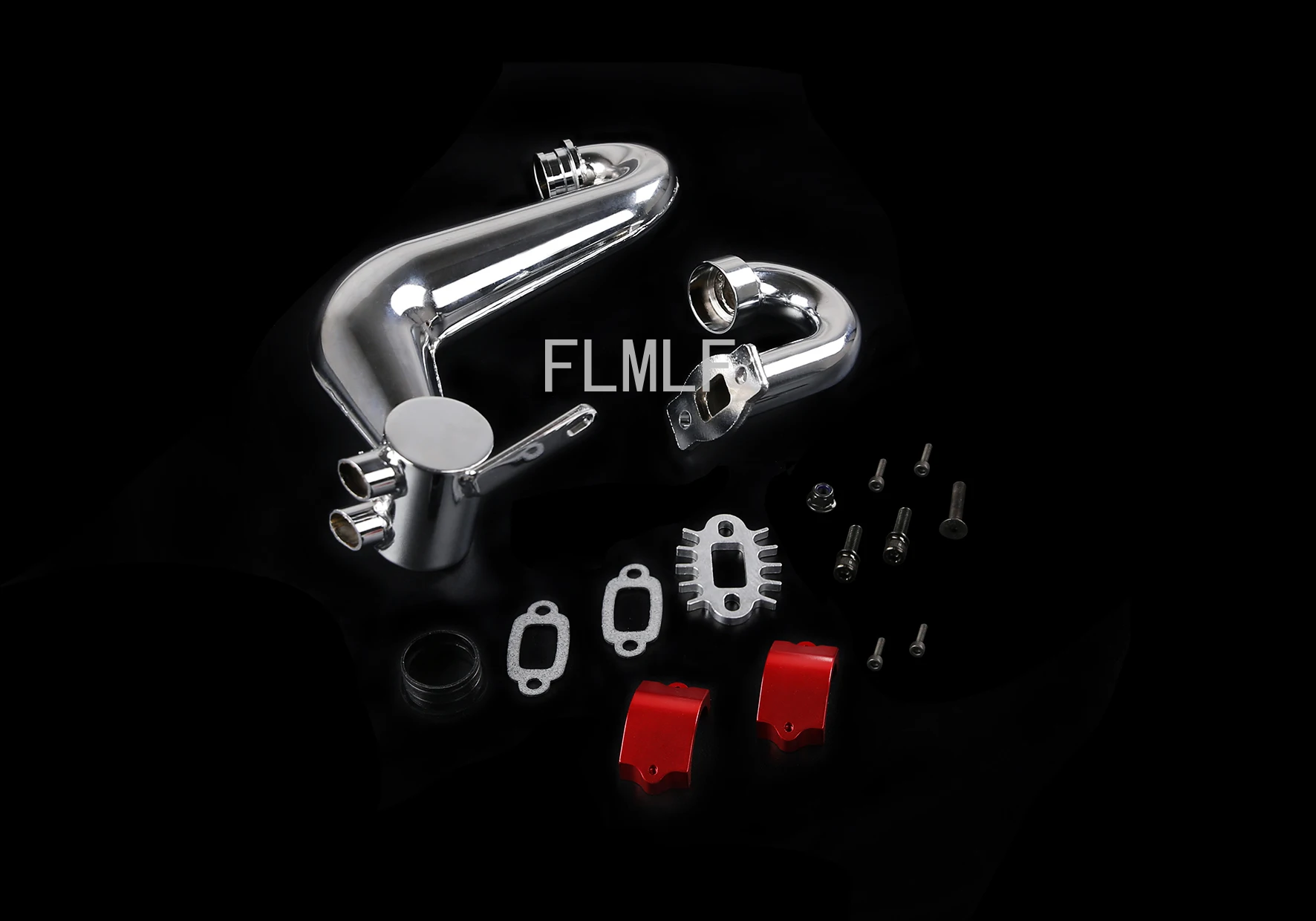 

Alloy Silencer Exhaust Pipe with Metal Clamp Fit for 1/5 HPI ROVAN ROFUN KM GTB TS BAJA 5B SS