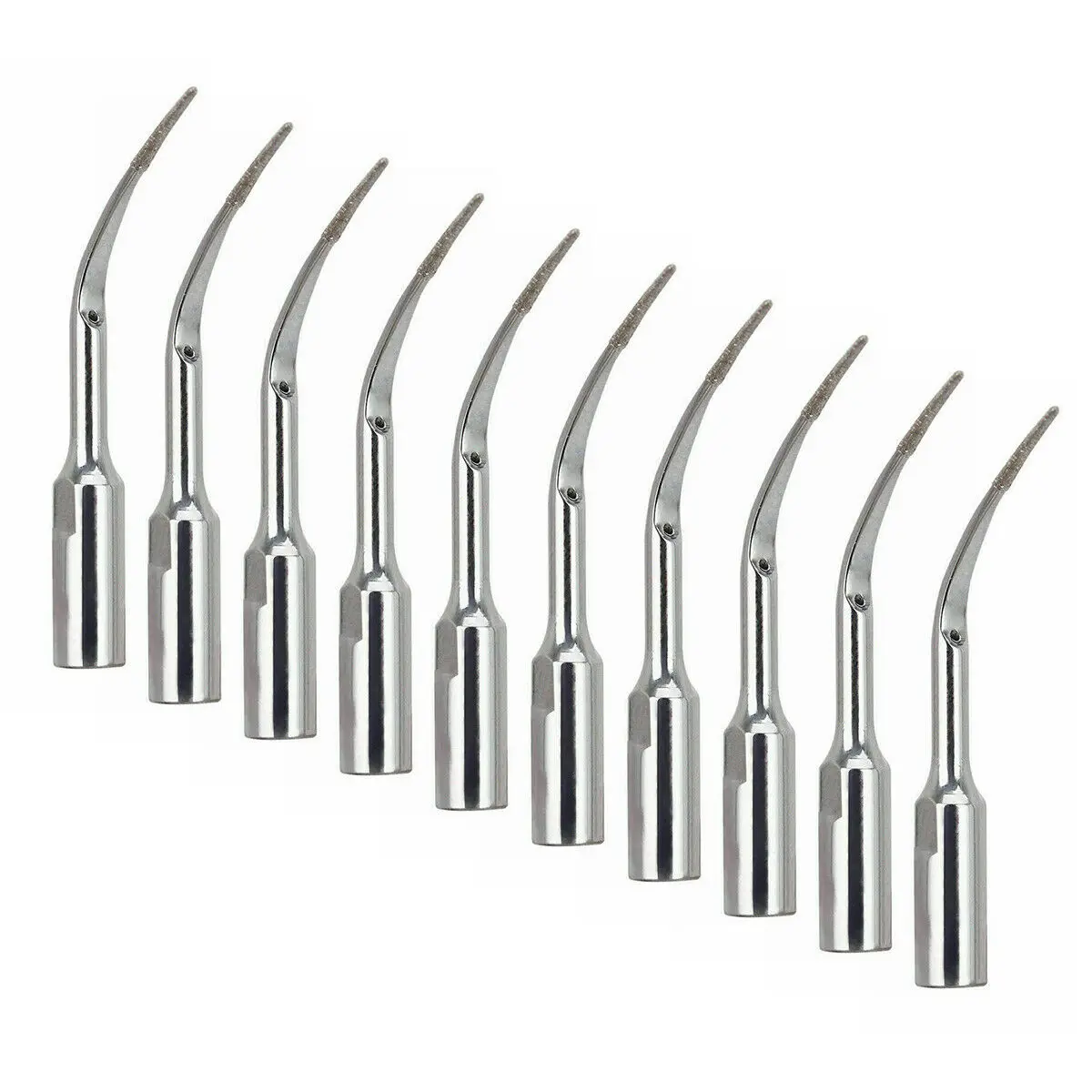 10PCS Dental Ultrasonic Diamond Piezo Perio Scaling Tip For DTE Satelec Handpiece PD3D