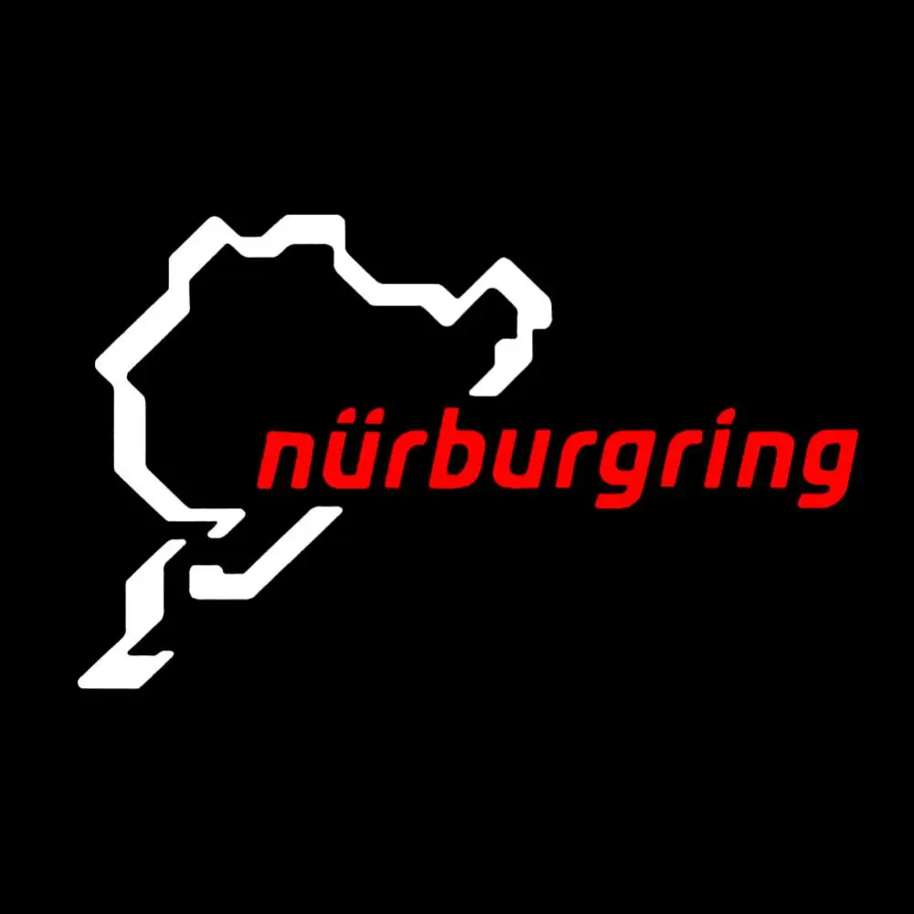 Nurburgring-calcomanías decorativas para coche, pegatina para maletero, parachoques, ventana, BMW, Benz, Toyota, Hyundai