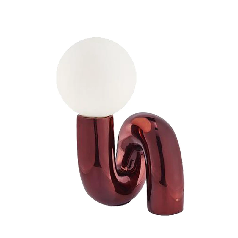 

Modern minimalist glass ball bedroom table light children room designer model room table lamp