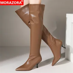 MORAZORA 2022 Big Size 43 Over The Knee Boots Women Sexy Thin High Heels Party Shoes European Style Ladies Thigh High Boots