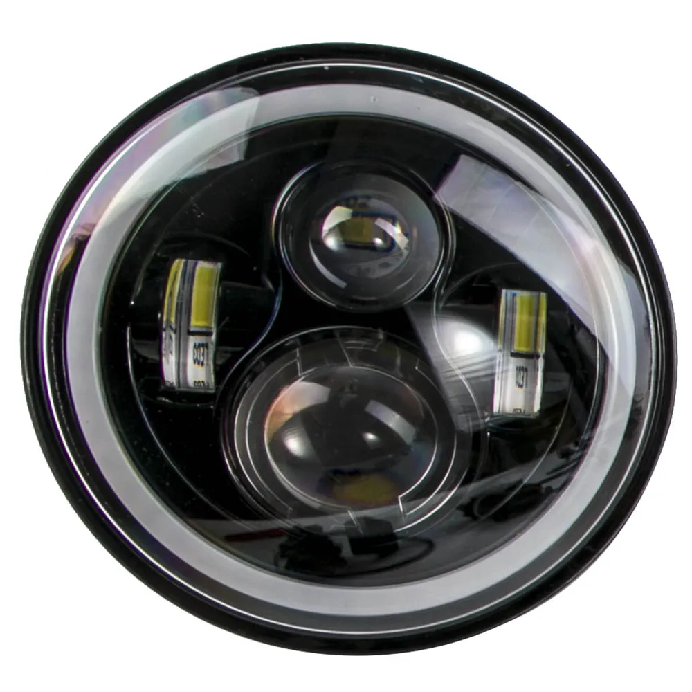 MAXPEEDINGRODS-faros LED RGB de 7 "con Halo APP, Kit combinado de luz antiniebla de 4" para Jeep Wrangler JK JKU