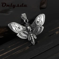Cool Butterfly Skull Pattern Metal Pendant Necklace For Men Harajuku Vintage Punk Animal Gothic Choker Necklace Jewelry V020