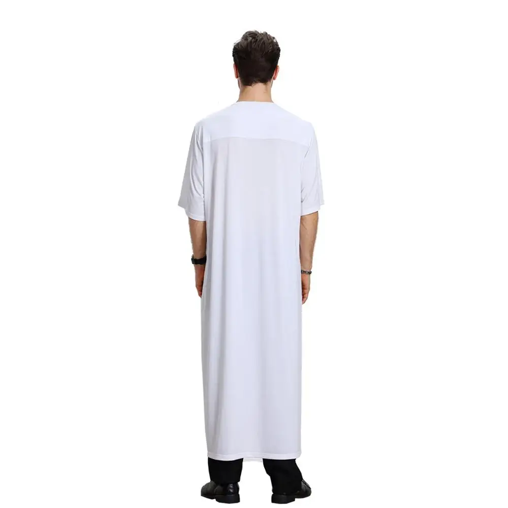 Hanyimidoo Moslim Abaya Voor Mannen Jubba Thobe Midden-oosten Lange Gewaden Kaftan Arabische Dubai Volwassen Islamitische Kleding