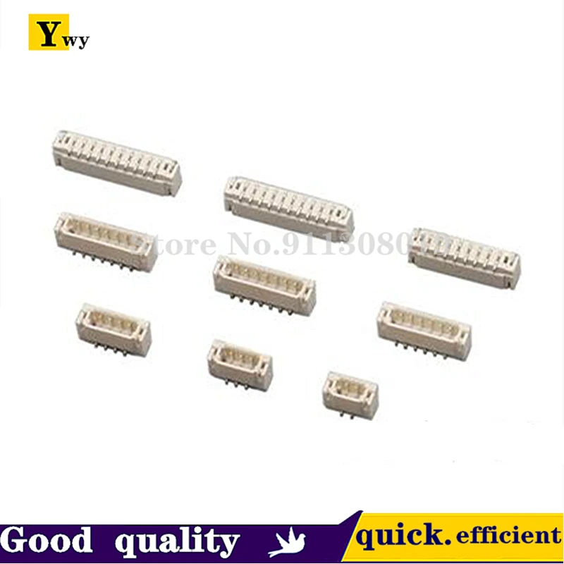 10PCS/LOT 0.8mm horizontal sticker 2/3/4/5/6/7/8/9-12P connector socket instead of J.S.T