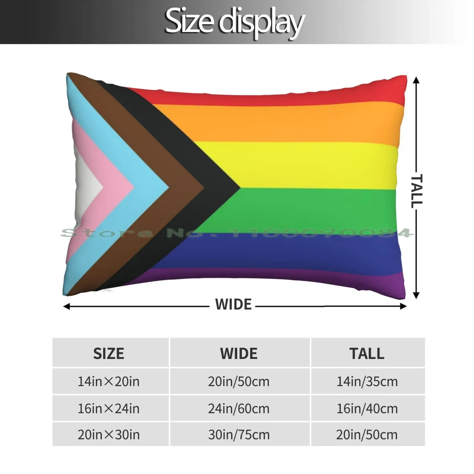 Progress Flag Lgbt Rainbow Pride Lgbtqia Pillow Case 20x30 50*75 Sofa Bedroom Pride Rainbow Flag Gay Lesbian Lgbtqia Equality