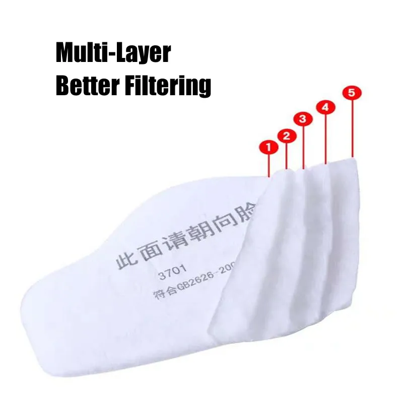 Replaceable 5-6 Layer 3701 Particles Cotton Filters Dust Paper For 3M 3200/HF52 Gas Dust Mask Painting Spraying Accessories