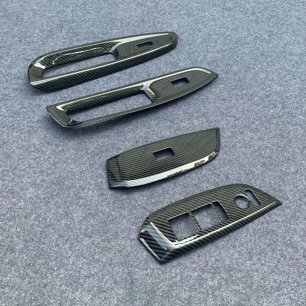 カーボンファイバー製の車のアームレスト車の窓のパネルカバーアクセサリーホンダジャズ用20gr-2020-2021