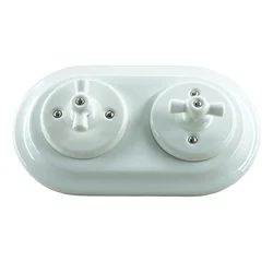 Flush-mounting Porcelain  Lighting Switch ,Electrical Wall Switches 240V,16A