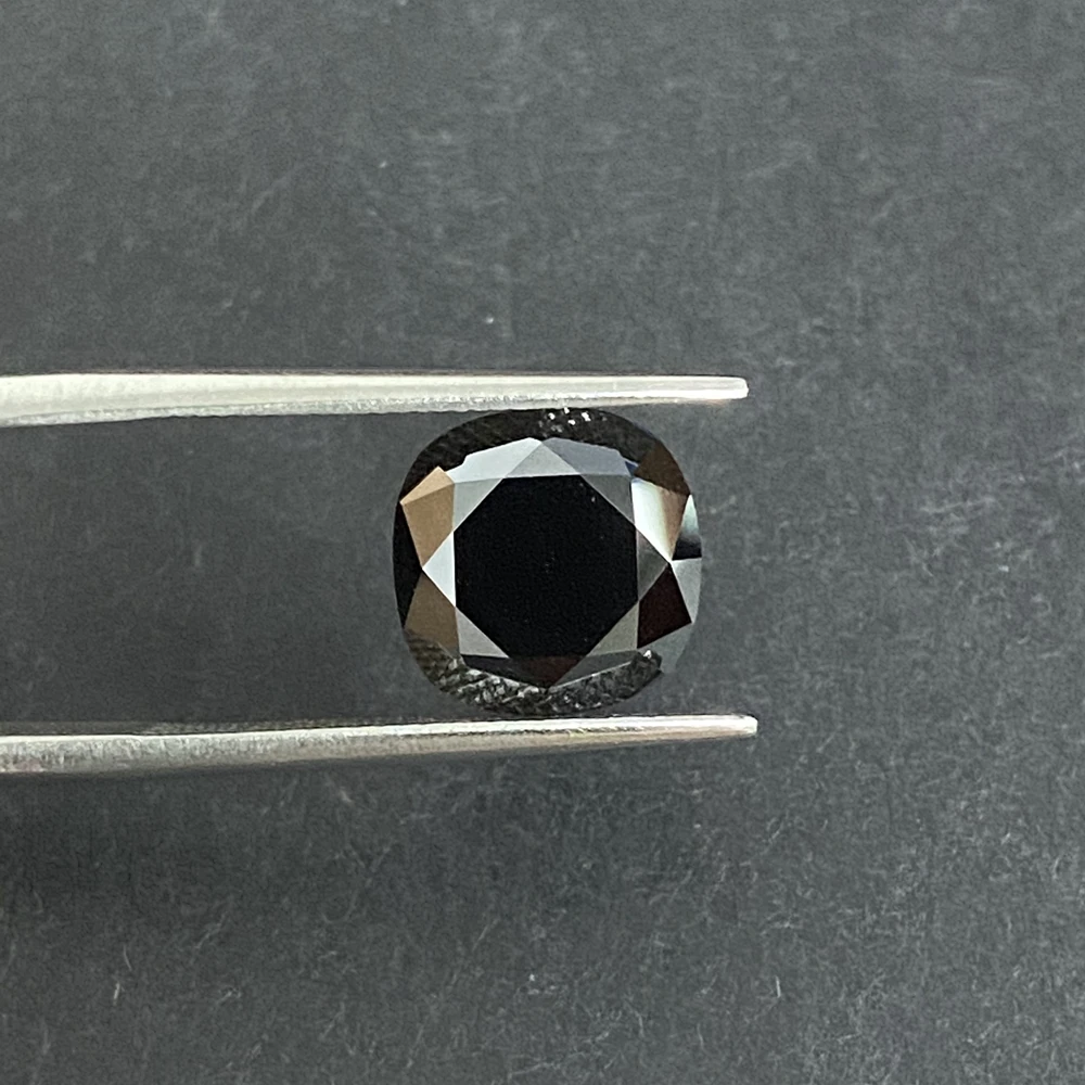 

GRA Cushion Cut Black Moissanite 9x9mm 3 Karats VVS1 Clarity Synthetic Loose Stones