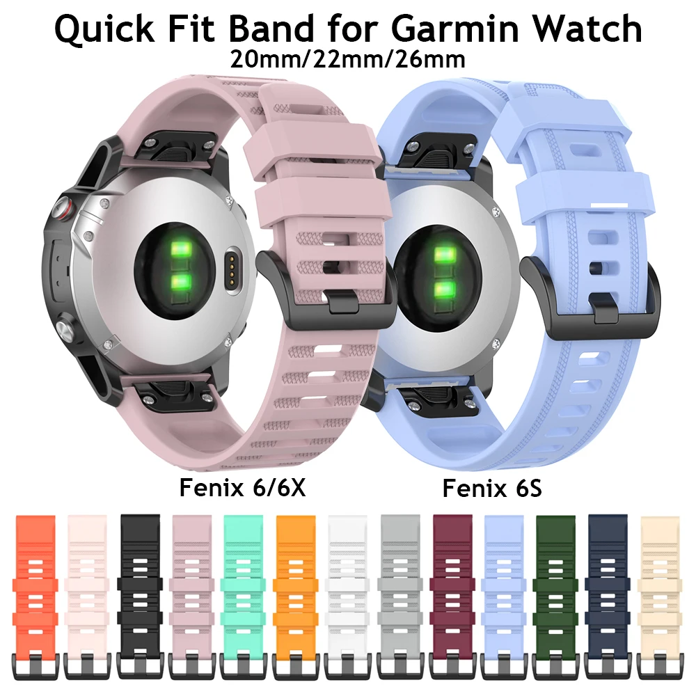 Fenix 8 Band Bracelet for Garmin Fenix 6S 6 6X Pro Straps Silicone with Metal Buckle Fenix 7X Watchband Easy fit 20mm 22mm 26mm