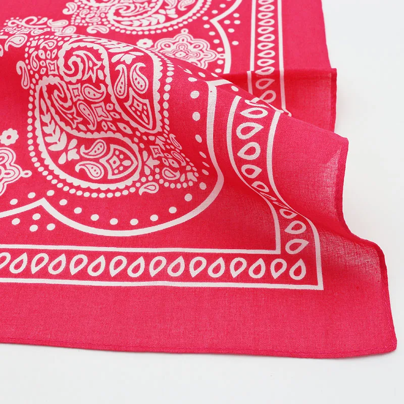 New Printed Cotton Bandanas women In Squares Scarf  For Girl Headband Handkerchief Headwear