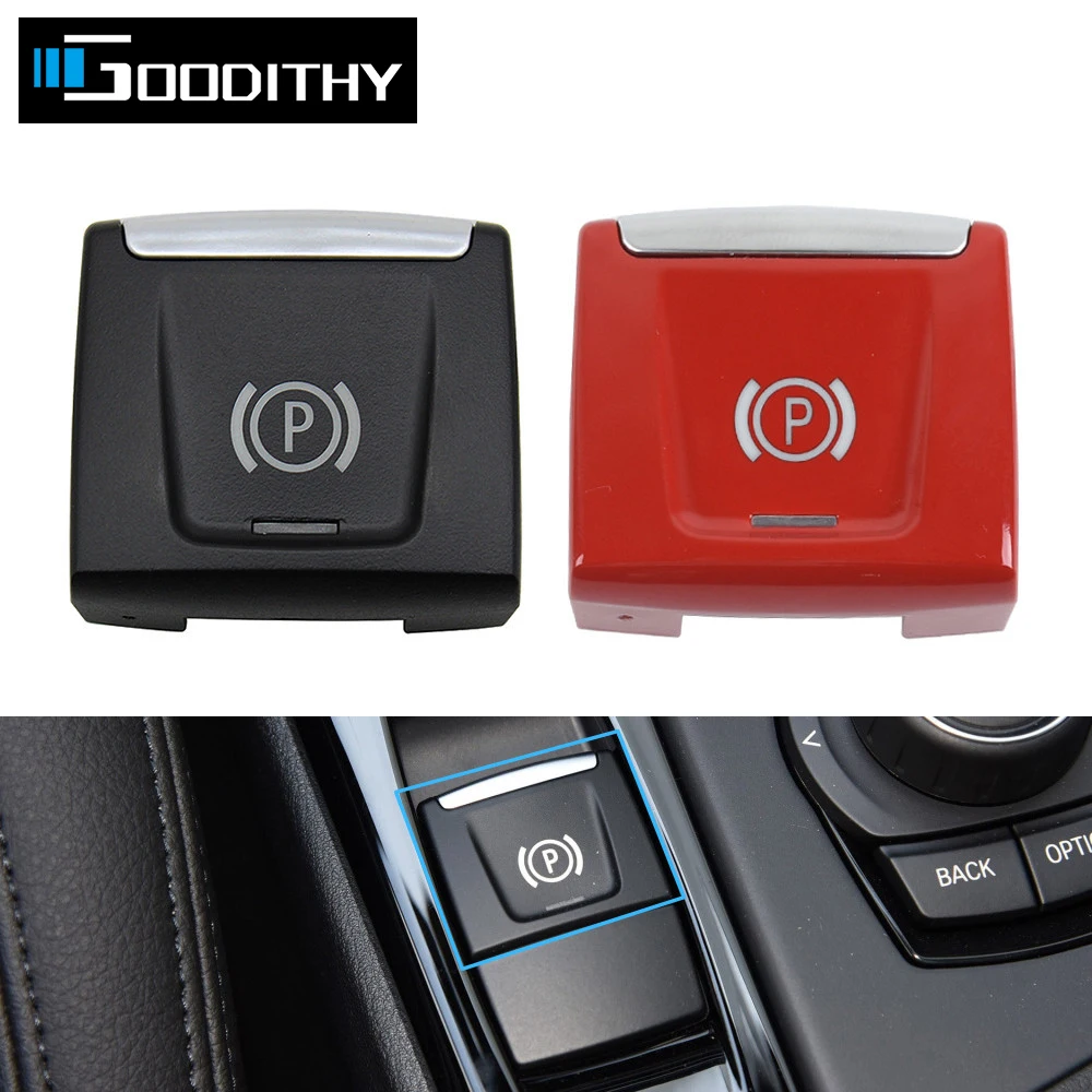 

Black Red Electronic Parking Brake Switch Button For BMW X1 F48 F49 X2 F39 2 Series F45 F46