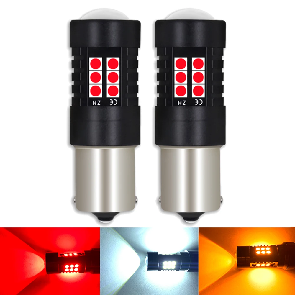 

2Pcs 1156 BA15S P21W LED BAU15S PY21W BAY15D LED Bulb 1157 P21/5W R5W 21 3030SMD Auto Lamp Bulbs Car LED Light Amber White Red