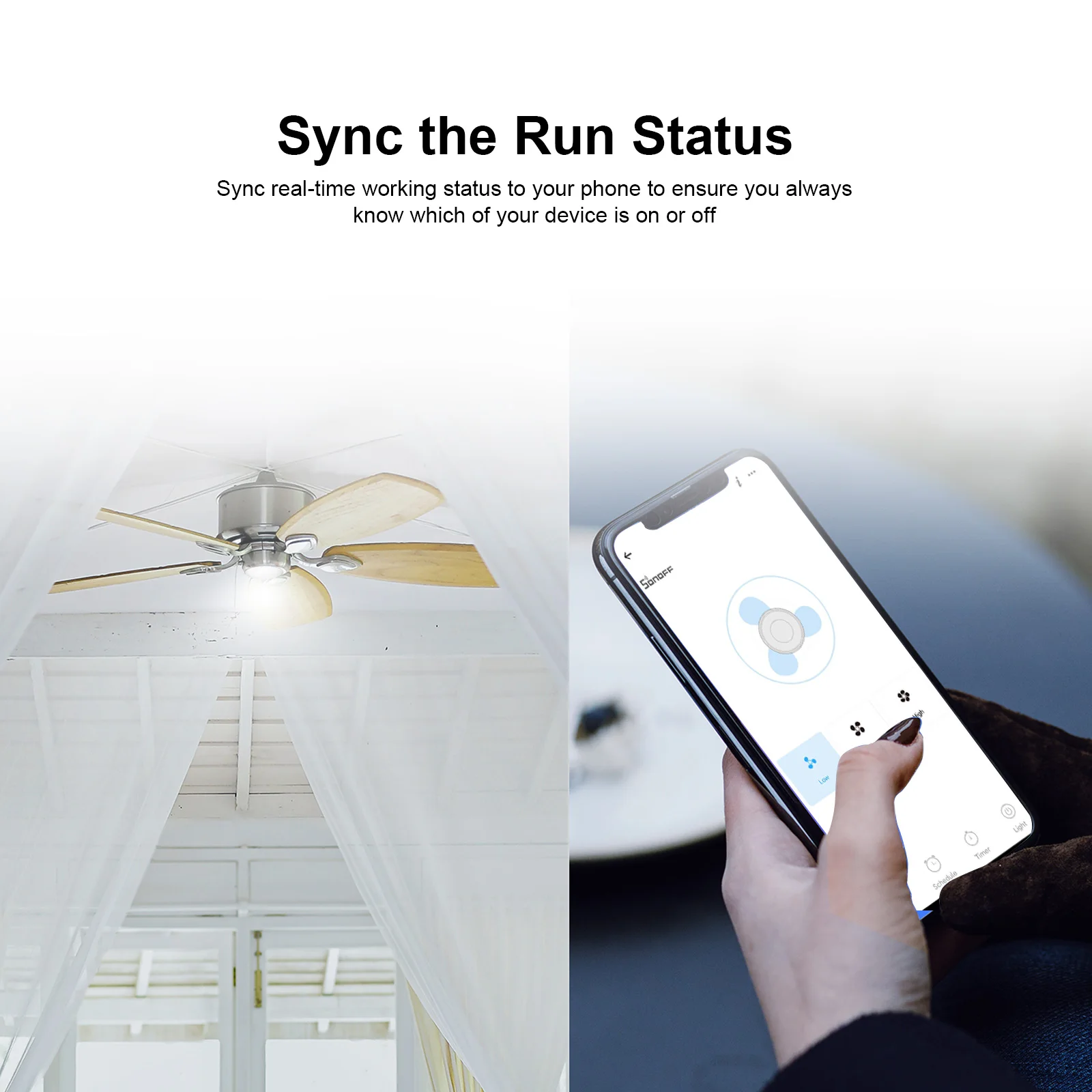 IFan04-L Controller WiFi Per Ventilatore A Soffitto Con Luci – Telecomando RF E Controllo Vocale (Compatibile Alexa E Google Home)