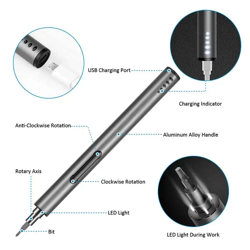 New Creationspace 24 In 1 Cordless Electric Screw Driver Brushless Power Screwdriver Home Use Repair Tool Kit