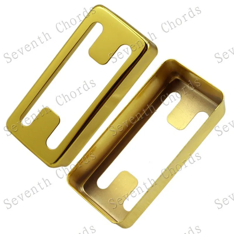 2Pcs/lot  Mini H-type Hole Brass Guitar Pickup Humbucker Cover for Electric Guitar Chrome  Black  Gold Width 32mmxLength 71.5mm