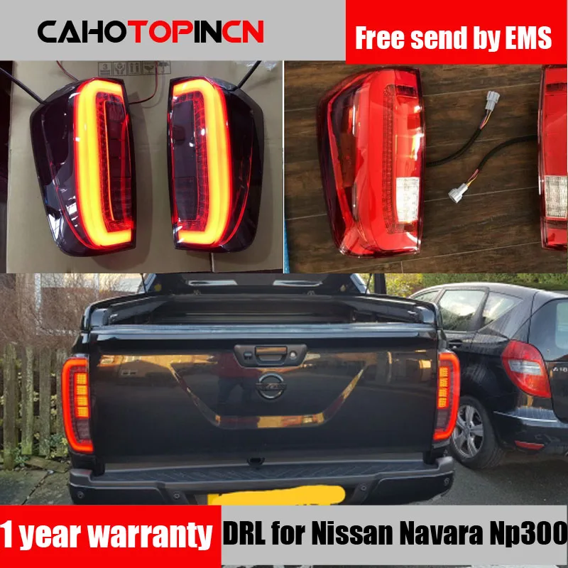 

Car styling Tail lights For Nissan Navara Np300 2015 - 2019 Led Taillights Rear Lamp back DRL + Brake + Park + Signal lights