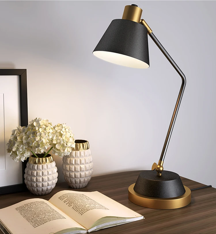 Metal Reading  Light For Reading Room  Metal Table Lamp  LED Decorative Table Light Black Metal Nordic Design Popular Lighting