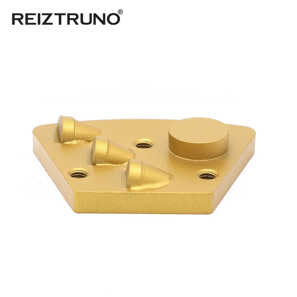 REIZTRUNO trapezowy diamentowy metalowy podłogowy tarcza szlifierska jeden segment i 3*1/2 PCD szlifierka do posadzek betonowych na narzędzie do usuwania żywicy epoksydowej
