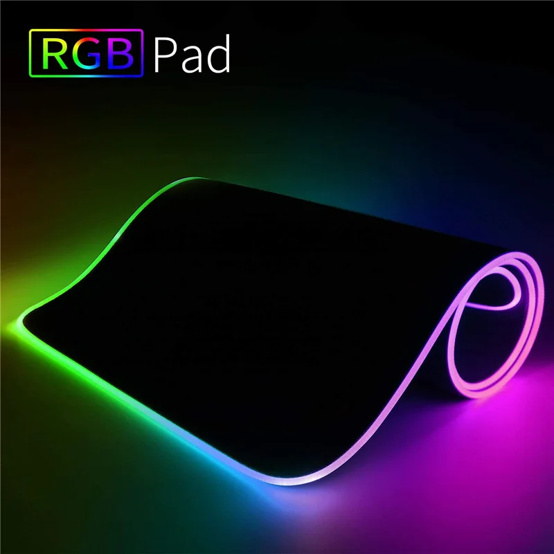 RGB Gaming Mouse Pad Large Size Colorful Luminous for PC Computer Desktop 7 Colors LED Light Desk Mat Gaming Keyboard Pad