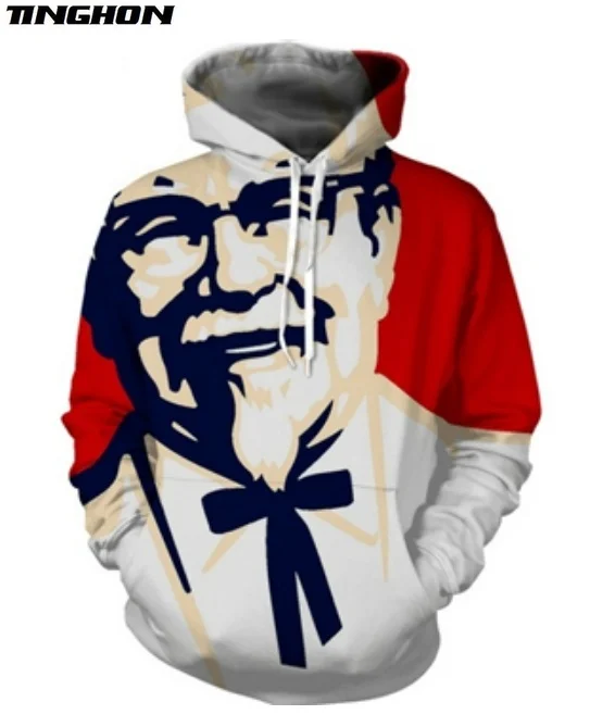 XS-7XL New Men/Womens KFC Colonel Funny 3D Print Fashion Tracksuits Crewneck Hip Hop Sweatshirt and Pants 2 Pcs Set Hoodies
