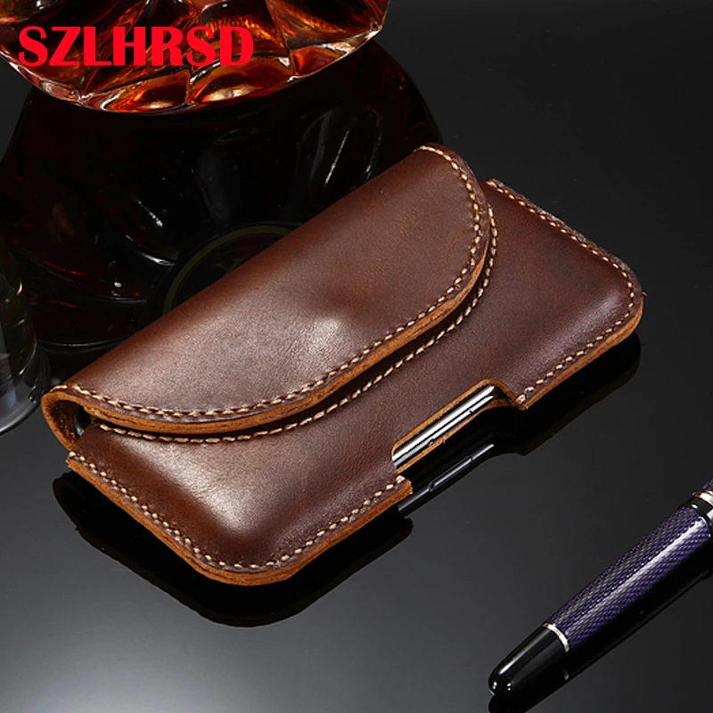 Mens Waist Pack Belt Clip Bag For ASUS ZenFone 6 ZS630KL Pouch Holster Case Cover Classical Phone Case 6.4