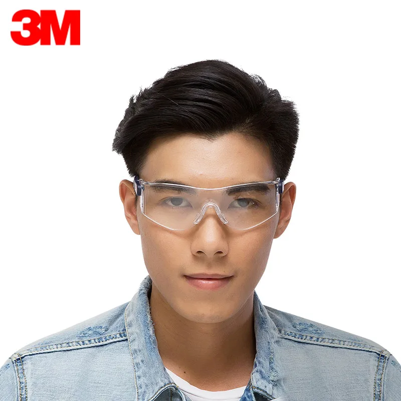 3M-gafas protectoras 10196, lentes de seguridad auténtica con espejo, ajuste hacia arriba y hacia abajo, airsoft, Anti-UV 99%