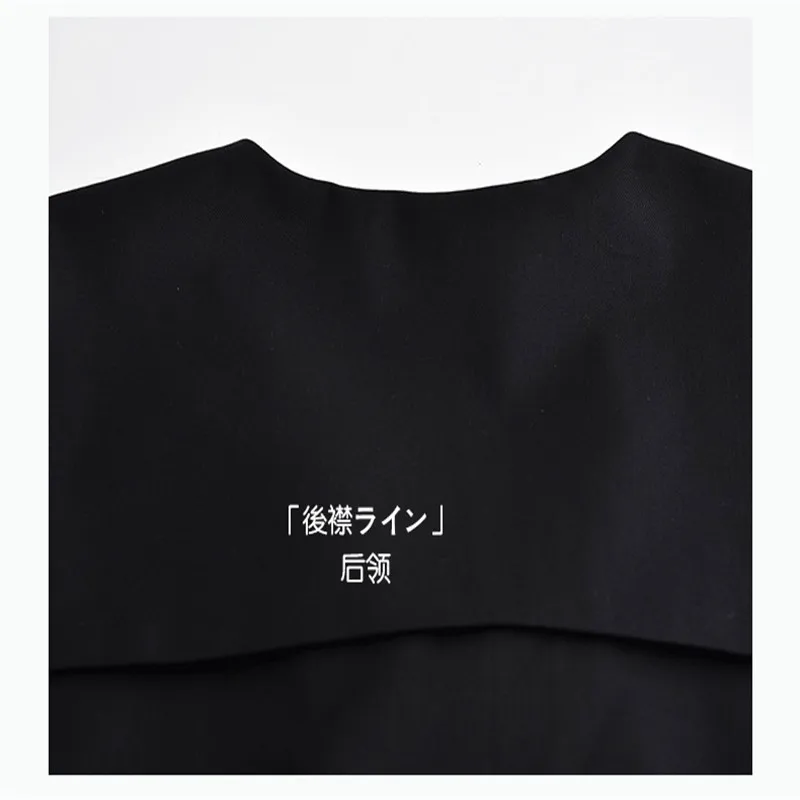 女の子のための黒の制服コスプレショートプリーツスカートTシャツセット紺学校日本の心の周りの優れたパフォーマンスセーラースーツ