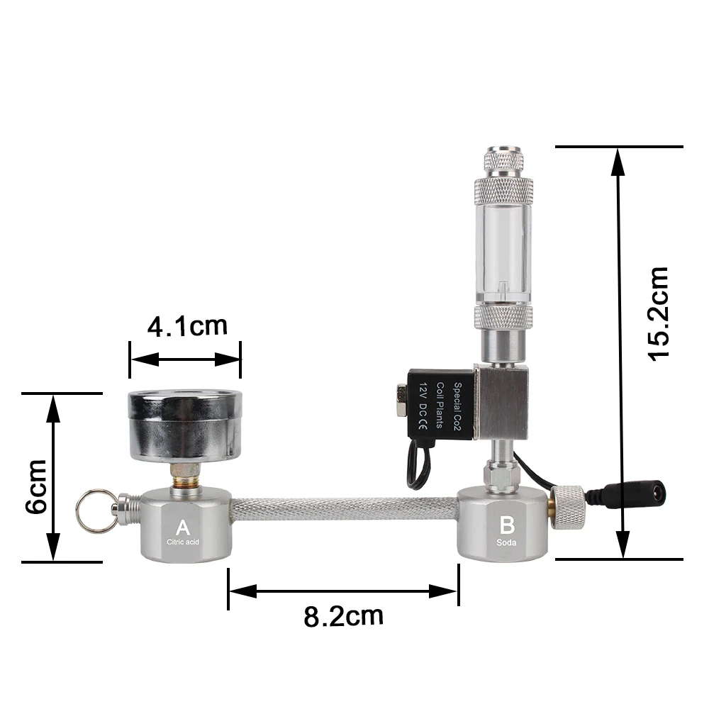 CO2 Generator With Solenoid valve For Aquatic Plant Growth Bubble Counter Diffuser DIY Aquarium CO2 Generator System Kit