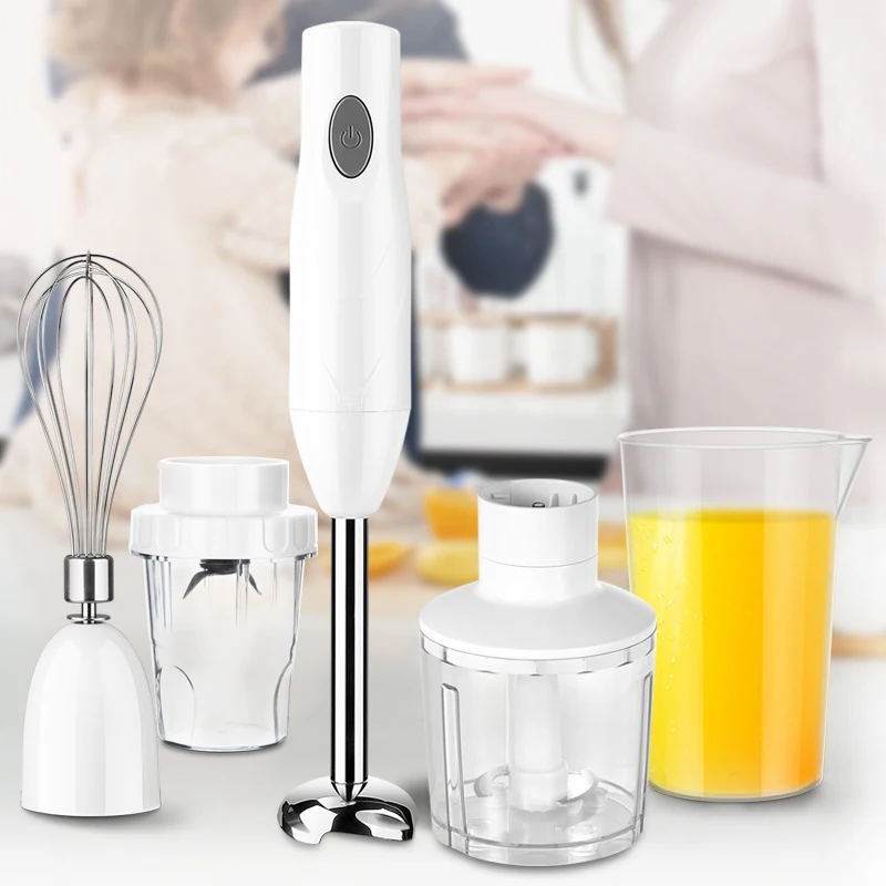 White Dolphin BPA Free 250W Household Hand Blender Mixer Food Processor Electric Kitchen Machine Baby Food Maker Fruit Vegetable