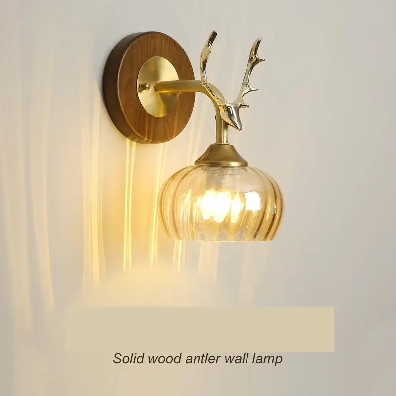 Dressing room Loft deer Wall Lamp fixture villa Guest room glass wall Light Wandamp Living Room Corridor Led Light E27 Arandela